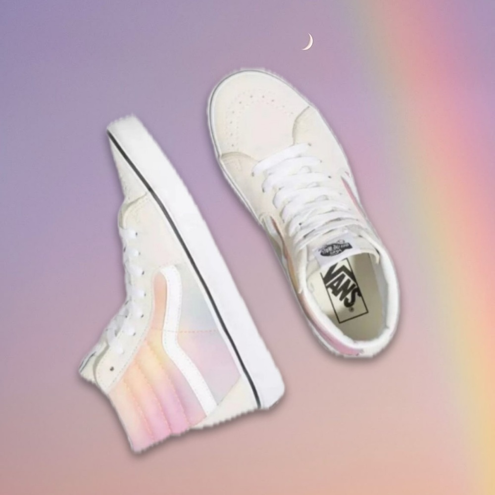 Vans White Tie dye Sk8-hi Aura Shift Side Shoes
